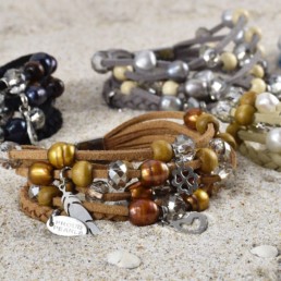 Proud Pearls new collection Bohemian vegan suede bracelets