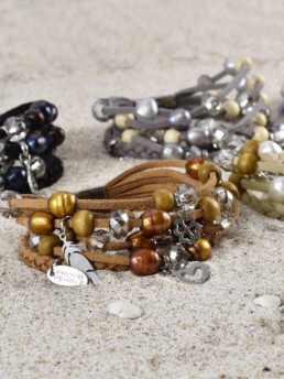 Proud Pearls new collection Bohemian vegan suede bracelets