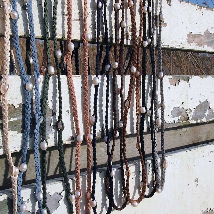 Proud Pearls new collection Bohemian vegan suede braided wraps