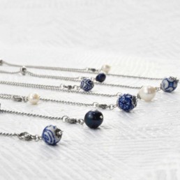 Proud Pearls new collection Dutch Delftware choker necklaces