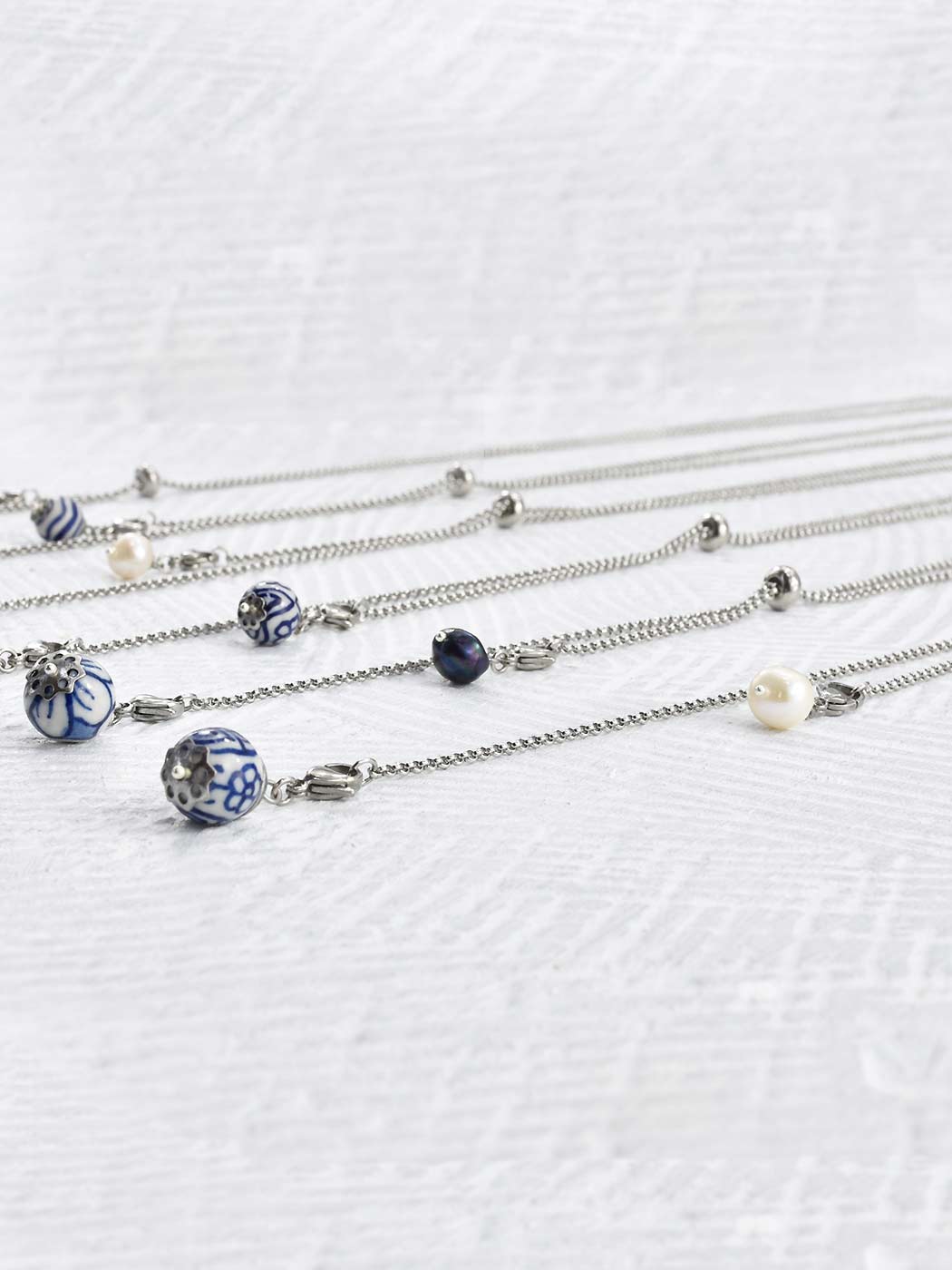 Proud Pearls new collection Dutch Delftware necklaces