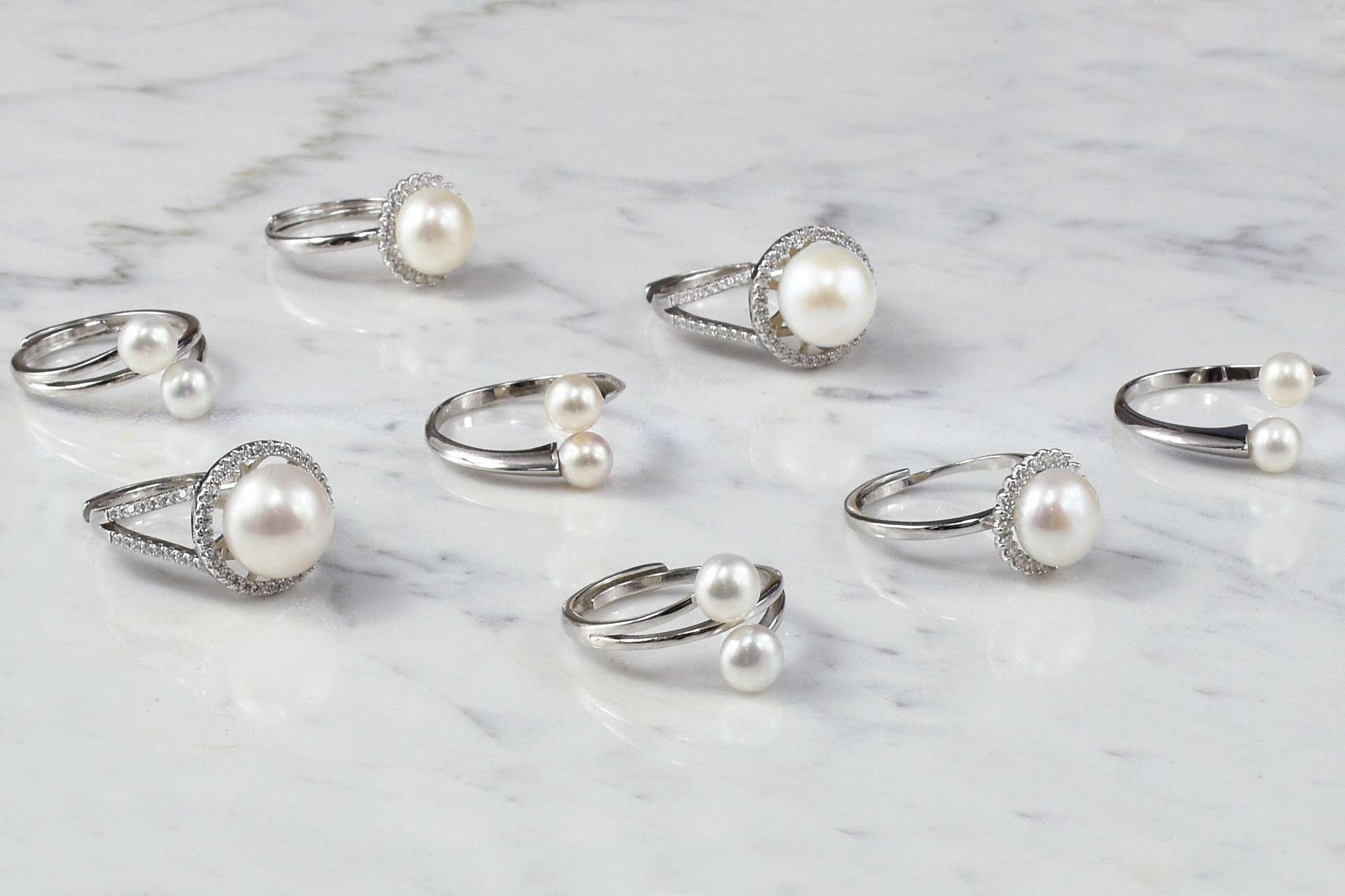 Ring met parel en zirkonia's | Proud Pearls® ⚪⚪⚪⚪⚪ official website The ❤️