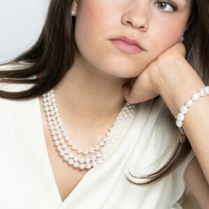 Proud Pearls parelkettingen Maxima driesnoer