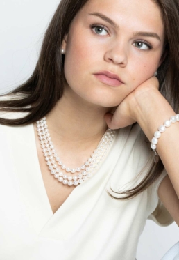 Proud Pearls parelkettingen Maxima driesnoer