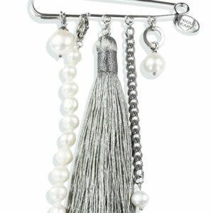 Pearl Pin Grey Tassel