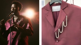 Claude draagt unieke handgeknoopte parelketting van Proud Pearls tijdens Songfestival