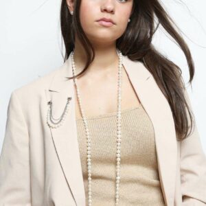 Parelketting 7mm barokparels, lengte: 120cm